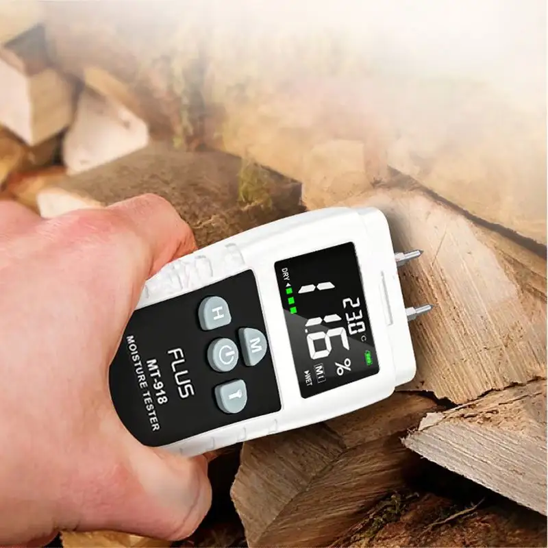 Detector Digital tipo Pin, medidor de humedad para madera