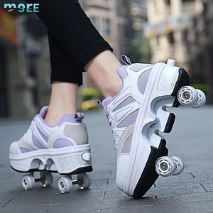 Zapatos de Patinaje SeeMore de 4 Ruedas Unisex, Zapatos de Patinaje con Ruedas Retráctiles, Zapatos de Patinaje con Ruedas Desplegables de 4 Ruedas - Product Image 4