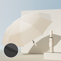 Nouveau parapluie de voyage portable de 23 pouces, pliable en trois, résistant au vent et protecteur contre le soleil, avec personnalisation du logo