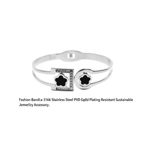 Fashion <b>Bangle</b> 316L Stainless Steel PVD Gold Plating Resistant Sustainable Jewelry Accessory - Product Image 2