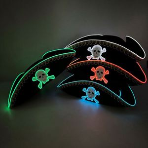 หมวกคาวบอยอนิเมะและหมวกโจรสลัดแบบมีไฟ LED สำหรับเด็ก - อุปกรณ์เสริมคอสเพลย์เรืองแสงสำหรับงานปาร์ตี้ฮาโลวีน - Product Image 5
