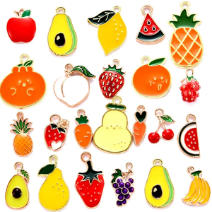 Thép không gỉ phim hoạt hình men trái cây quyến rũ đối với trang sức làm tùy chỉnh quyến rũ - Product Image 1