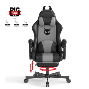 Precio barato Soporte Prueba gratuita Oficina Uso en el hogar Vinculación Reposabrazos Espalda reclinable 360 Silla elevadora giratoria para juegos con reposapiés - Product Image 1