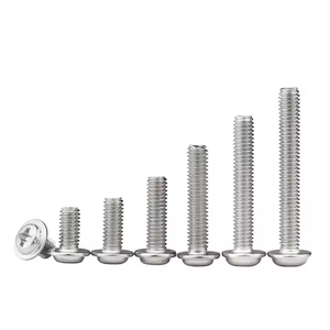Tornillos de cabeza redonda con brida y ranura Phillips de acero inoxidable 304 DIN967 M2 M2.5 M3 M3.5 M4 M5 M6 para herramientas y ferretería - Product Image 3