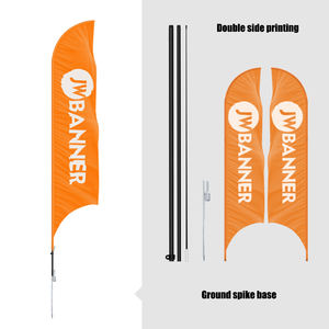 Оптовая Продажа с фабрики, развевающийся пляжный флаг, рекламные баннеры, рекламные ветряные флаги, наружные портативные флаги с перьями для выставки - Product Image 5
