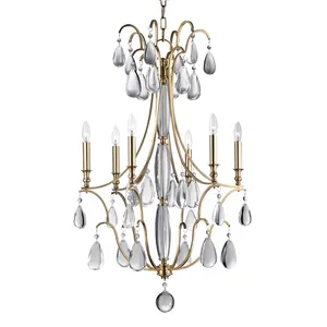 CE Certificate Modern french country Simple Classic design K9 Crystal Pendant Chandelier For Bedroom