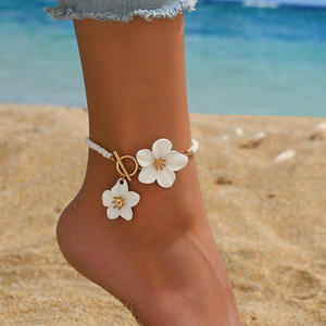 Chaînes <span class=keywords><strong>de</strong></span> <span class=keywords><strong>Cheville</strong></span> en Alliage Boucle OT Fleur d'Été: Succès en Europe et en Amérique, Exquises, Créatives et Robustes - Product Image 3