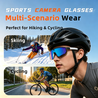 Lunettes intelligentes avec caméra IA, lunettes de traduction, lunettes de soleil de sport étanches avec caméra pour l'enregistrement vidéo