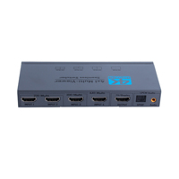 Commutateur HDMI multi-vue Justlink 4K Ultra HD 4x1, répartiteur d'écran quadruple 4 entrées 1 sortie avec extracteur audio et télécommande IR