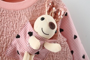 Robes de fête pour enfants, vêtements fantaisie, robe bouffante en coton pour bébés filles avec des poupées artisanales de Chine - Product Image 4