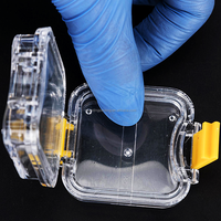 Boîte de livraison de laboratoire dentaire recyclable pour petite membrane de prothèse dentaire et emballage de placage dentaire portable avec film translucide
