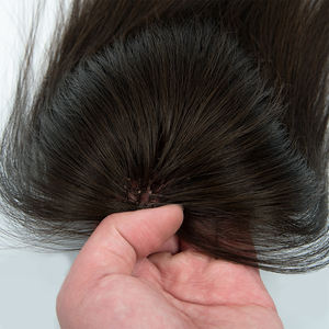 Système capillaire en filet entièrement noué à la main 6x6 pouces, intégration en filet, à clipser, cheveux humains, couverture respirante pour cheveux clairsemés - Product Image 3