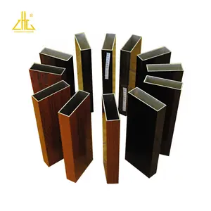 Индивидуальные деревянные алюминиевые профили, экструзионные алюминиевые квадратные трубы, деревянные зерна для поручней