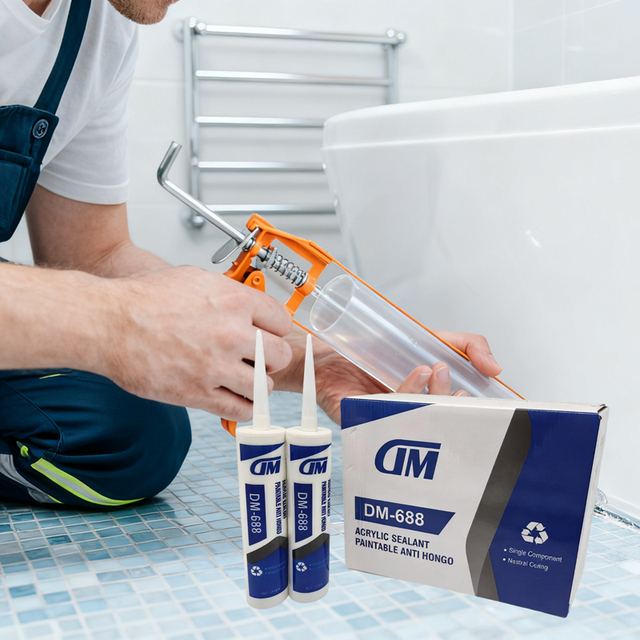 High Adhesion Strength Acrylic Sealant High Elasticity Weatherproof for Construction Woodworking Packing Use Competitive Price