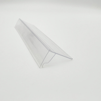 Portaprecios de PVC Transparente con Clip para Etiquetas de Datos, para Estantes de Supermercados y Tiendas Minoristas
