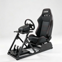 Siège en cuir réglable EDDYSTAR noir universel pour simulateur de course, jeux et chaise de bureau, NE PAS UTILISER SUR ROUTE, UNIQUEMENT EN TOUT-TERRAIN