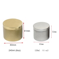 Boîte en étain ronde de haute qualité, petite boîte en métal argenté vide personnalisée, emballage de boîte cadeau