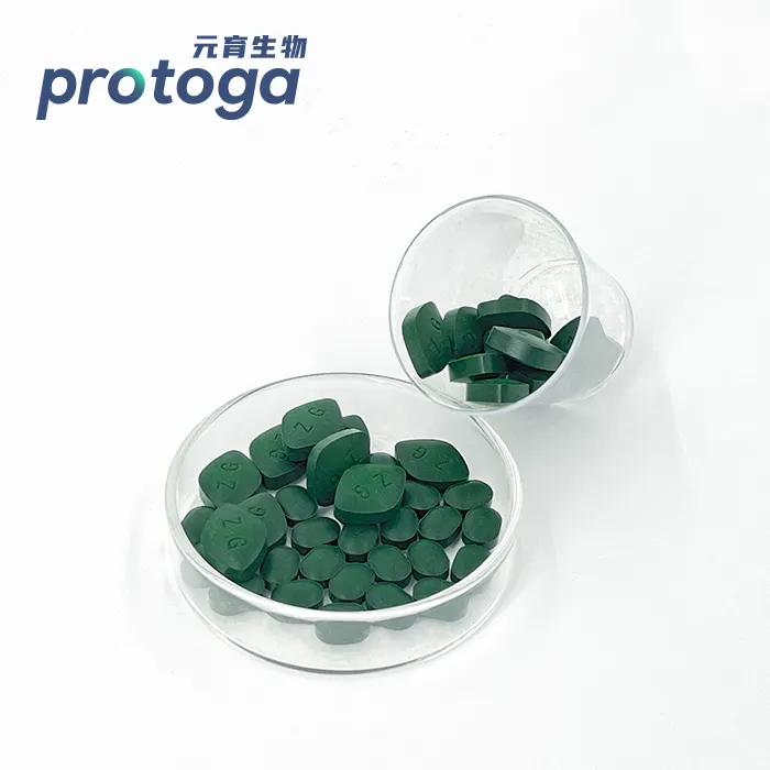 Tablet spirulina organik pasokan pabrik sampel gratis Protoga untuk makanan kesehatan
