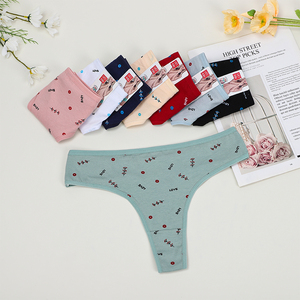 Slip in <span class=keywords><strong>Cotone</strong></span> di Alta Qualità all'Ingrosso, Mutandine Sexy a Vita Bassa con Stampa Floreale per <span class=keywords><strong>Donna</strong></span> - Product Image 1