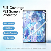 Protection d'écran HD PET souple anti-explosion pour une couverture complète, film anti-usure 4 couches, transparent, antichoc