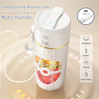 Produits phares : extracteur de jus de fruits et d'orange électrique, mini mixeur portable rechargeable par USB avec 6 lames en acier inoxydable