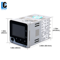 Termostato PID LCTC, Controlador de Temperatura 85-265 VCA, Entrada TC/RTD, Salida SSR/Relé, Pantalla LCD Digital Programable para Horno