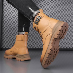 Botas Martin para Hombre, con Punta Redonda, Forro de Felpa, Suela de Goma, Aislantes, para Invierno y Trabajo - Product Image 2