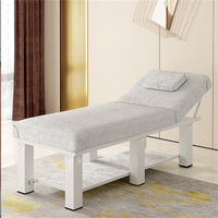 Fauteuil de beauté en cuir noir de haute qualité pour salon, table de massage et lit de soin pour cils