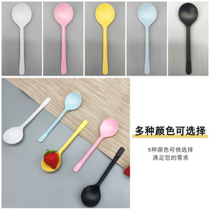 Disposable <b>Plastic</b> Dessert Spoon Small Round Spoon For Ice Jelly Double Skin Milk Fruit Salad PP Material Party Use - Product Image 5