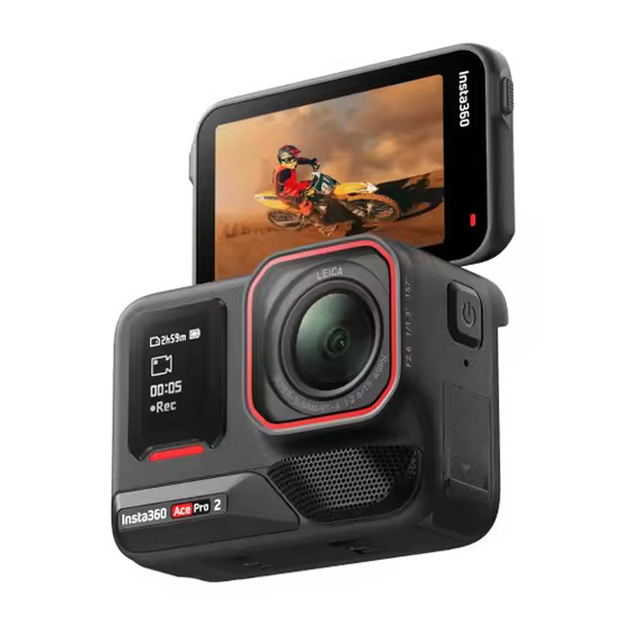 Insta360 Ace Pro 2-8K Waterproof Action Camera Co-Engineered CMOS Dual AI Chip Exceptional Low Light Performance 360 Camera