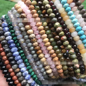 4*6mm Aksesori diy batu akik giok Facet gelang manik-manik spacer beads in stock