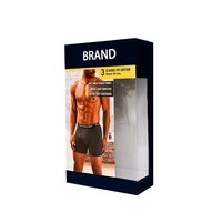 Caja de Cartón Premium para Ropa Interior con Logotipo Personalizable, Ventana Transparente de PET para Venta al por Mayor de Ropa