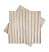 Panneaux muraux insonorisés de luxe modernes en MDF rainuré avec texture 3D en placage de chêne blanc, épaisseur 3-18 mm