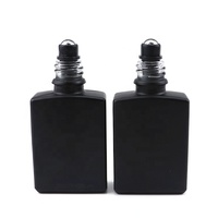 Flacon ouvre-pierre déodorant, huile essentielle de parfum, flacon à bille carrée avec pierres à quartz rose, 30ml, 1 pièce
