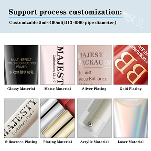 10ml Luxury Lip <strong>Gloss</strong> Tubes | Frosted Plastic Cosmetic Tube With Custom Logo, Gold Silver Rose Gold Metalized Lipstick Packaging - Product Image 3