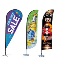 Drapeau de plage Drapeaux de plumes volantes personnalisés Drapeau de plumes de plage pour les affaires et la publicité