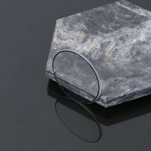 กระจกนาฬิกาแซฟไฟร์แบบกำหนดเอง ขอบชุบสีดำด้านเดียว หนา 0.6 มม. เส้นผ่านศูนย์กลาง 38 มม. หนา 1 มม. ป้องกันรอยขีดข่วน - Product Image 2