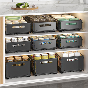 Étagère de rangement pliable en métal <span class=keywords><strong>pour</strong></span> évier de <span class=keywords><strong>cuisine</strong></span>, organisateur de placard à double niveau <span class=keywords><strong>pour</strong></span> <span class=keywords><strong>ranger</strong></span> les épices, les collations, les <span class=keywords><strong>bouteilles</strong></span> et les bocaux - Product Image 3
