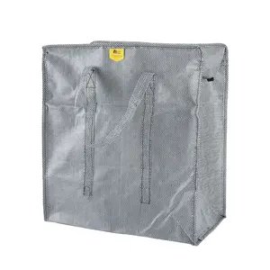 Sac de Shopping réutilisable étanche 200gsm, sac de Shopping africain tissé en PP stratifié avec Double fermeture éclair en fer, vente en gros