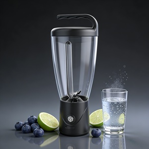 เครื่องปั่นพกพาแบบพกพา ทนทาน ใช้มอเตอร์แบตเตอรี่ โหมดเทอร์โบ ใบมีด 6 ใบ ชาร์จผ่าน USB ป้องกันการรั่วซึม ความจุ 1000 มล. ปลอดสาร BPA สำหรับปั่นผลไม้และน้ำแข็ง - Product Image 4