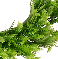 Vente en gros nouveauté verdure feuilles couronne gazon artificiel couronne cercle guirlande suspendue pour porte décoration murale