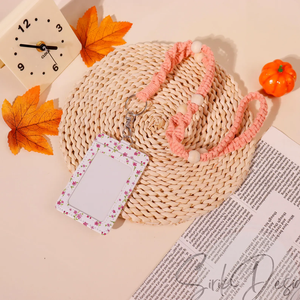 Cordón de macramé estilo bohemio con cuentas de madera, llavero de macramé hecho a mano y soporte para credenciales, regalos personalizados, cordón ajustable. - Product Image 2