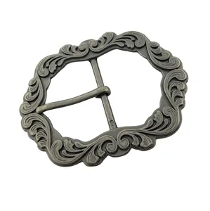 Best Quality In 2023 Exquisite Patterned Decorative Buckle Antique Nickel/Brass Color Pin Buckle Metal Belt Buckle