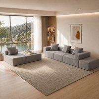 Canapé modulaire sectionnel moderne en forme de L, inclinable, extensible et pliable, en mousse, pour appartement, parc, salon, école, maison