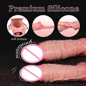 Manchon de pénis réaliste réutilisable de 2,28 pouces de diamètre avec anneau pénien, gaine d'agrandissement du pénis en silicone, jouet sexuel pour adultes pour hommes - Product Image 3