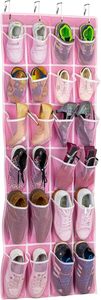 Modern Over the Door 24 Mesh Pockets Hanging Shoe Organizer Eco-Friendly <b>Foldable</b> Storage <b>Bag</b> for Men Women Kids Home Use - Product Image 5