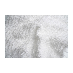 Tissu en tweed fantaisie de qualité supérieure fabriqué en Corée, maille papillon blanche transparente à texture poilue, tissu textile tissé sur mesure OEM & ODM - Product Image 3