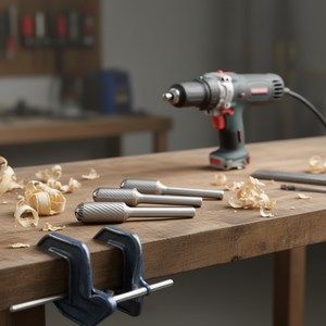 Fraise rotative en carbure solide Ttake, à bout sphérique de 8 mm, pour le fraisage du métal et du bois - Product Image 3