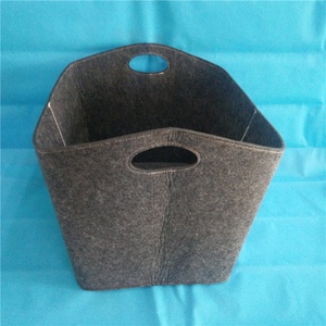 Pieghevole di stoccaggio borsa di <span class=keywords><strong>feltro</strong></span> di legno sacchetto del supporto 5 millimetri <span class=keywords><strong>feltro</strong></span> di legna da ardere cestino - Product Image 3