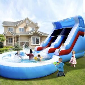 Toboggan aquatique commercial OEM avec grande piscine à éclaboussures, en PVC durable, pour parcs aquatiques, divertissement estival en extérieur et <span class=keywords><strong>location</strong></span> commerciale - Product Image 4